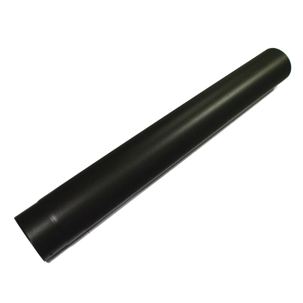 Straight Stove Pipe Flue Section - 1000mm x 125mm, 5 Inch Diameter for Wood & Multi-Fuel Stoves, Matte Black