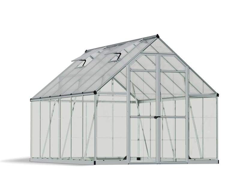 Palram Canopia 8x12ft Balance Silver Greenhouse with Polycarbonate Panels