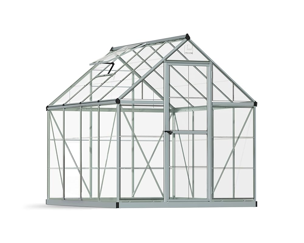 Palram Canopia Harmony 6x8 Silver Greenhouse, Polycarbonate