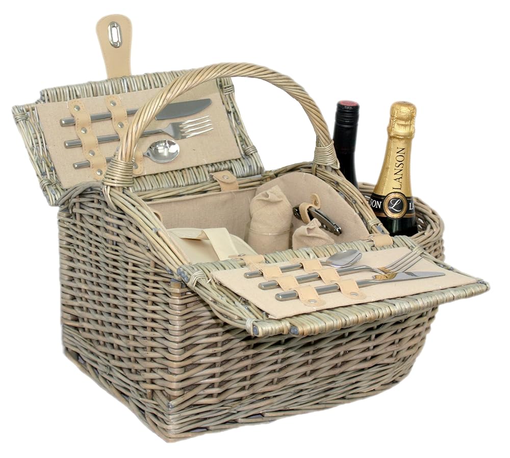 Red Hamper Boat Fitted Picnic Basket, Brown, Medium/2 Persons