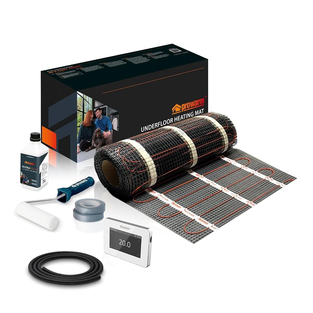 ProWarm Electric Underfloor Heating Mat, 200W/10.0m² (Mat Only, No Thermostat)