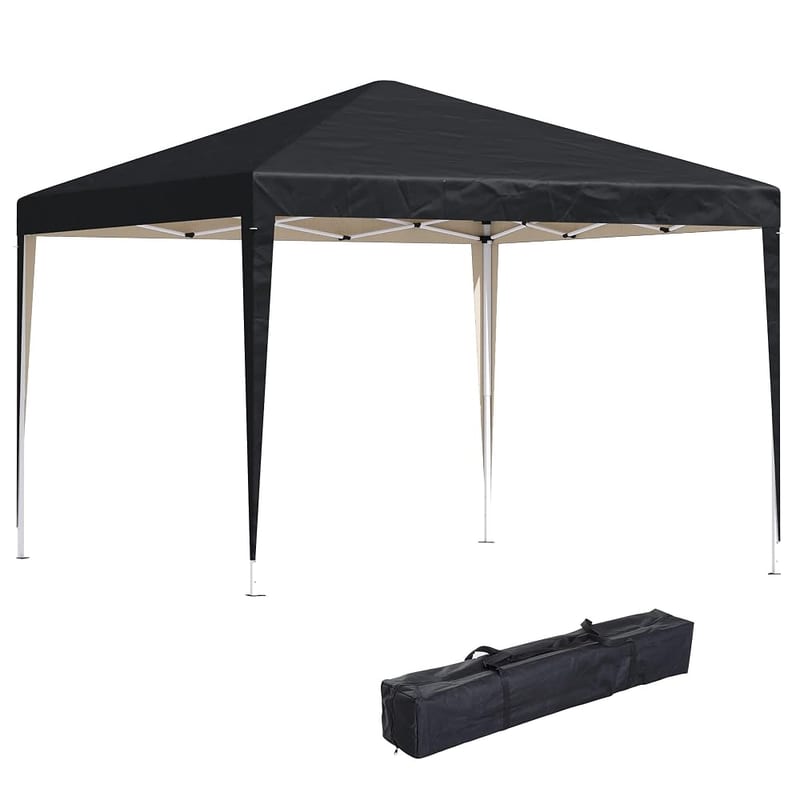 Outsunny 3 x 3M Garden Pop Up Gazebo Height Adjustable Marquee Party Tent Wedding Canopy with Carrying Bag, Green