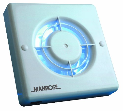 Manrose XF100S 100mm (4") Axial Bathroom Extractor Fan White 240V Standard (Non-Timer)