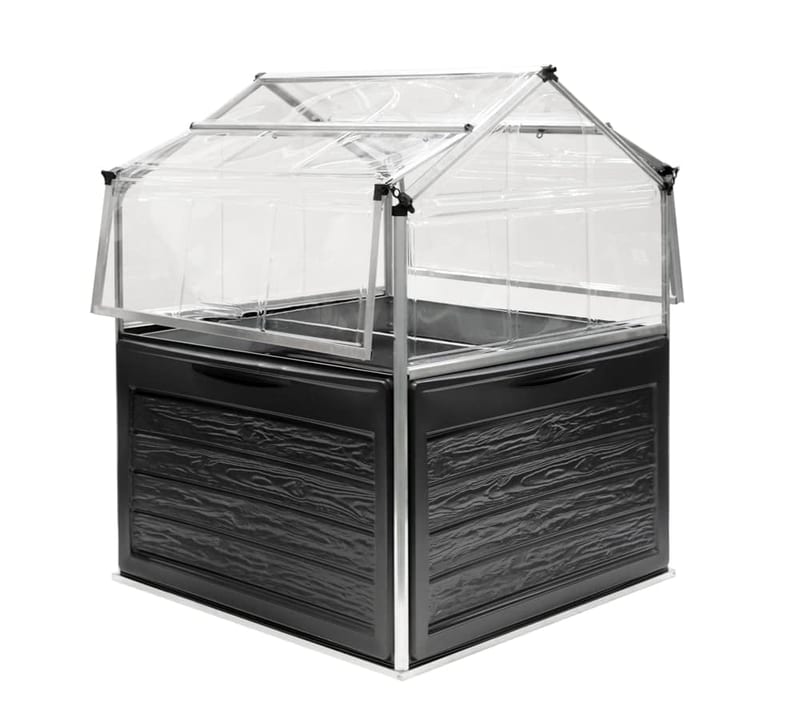 Palram 4 x 4ft Plant Inn Garden Bed Mini Greenhouse, Clear Polycarbonate
