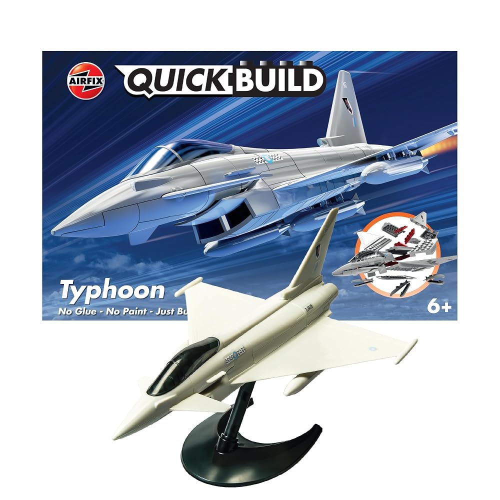 Airfix QUICKBUILD J6002 Eurofighter Typhoon Model Building Kit for Kids 6+