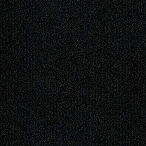 20 Black FINE Rib Kitchen, Office & Conservatory Carpet Tiles
