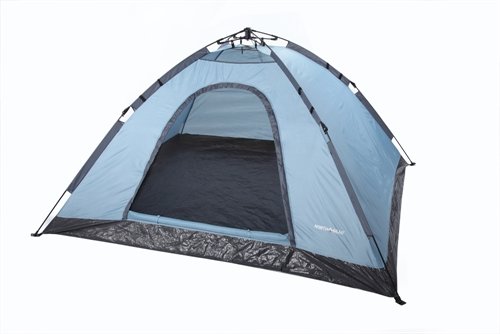 North Gear Camping Pop Up 4 Man Tent, Blue