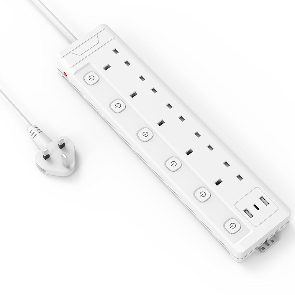 MK Logic Plus K2757 WHI Single Switched Socket, 13A, White