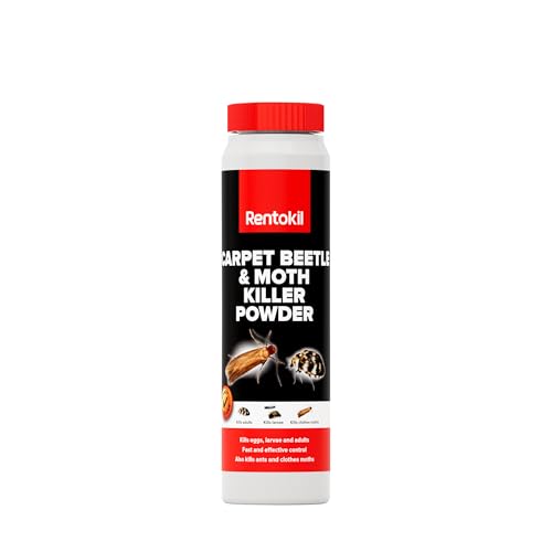 RENTOKIL Carpet Beetle & Moth Killer Powder - Fast Acting Treatment - 150g