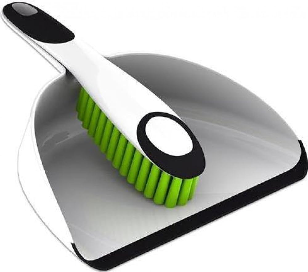 Minky Dustpan and Brush, White