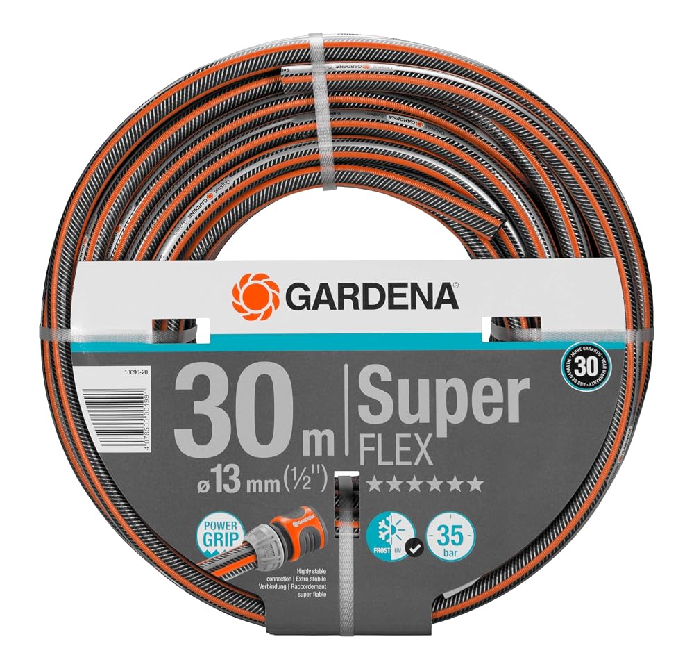 Gardena Premium Superflex Hose 13mm (1/2in), 30m