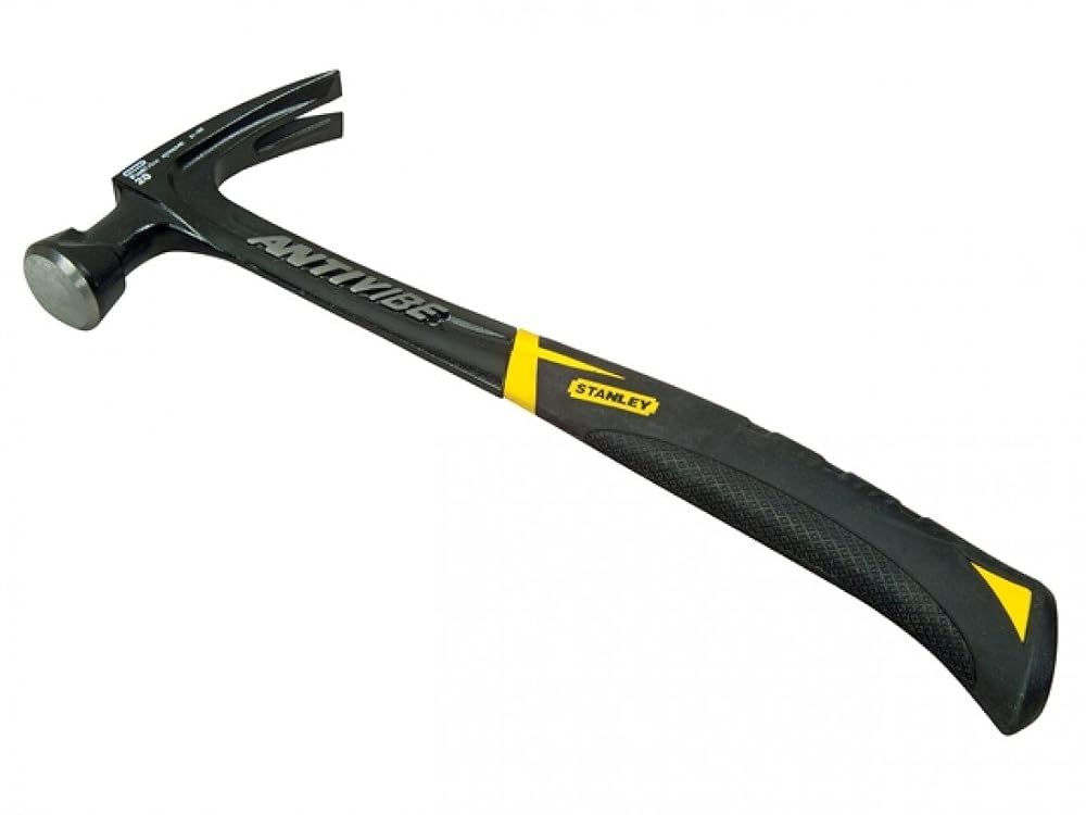 Stanley FMHT1-51278 20oz FatMax AntiVibe Steel Hammer-Rip Claw, Black/Yellow