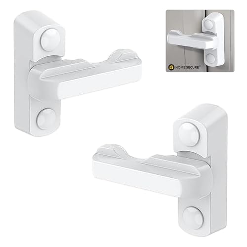 x2 Sash Jammers for uPVC Windows & Doors — Extra Security Window & Door Locks, Anti-Intruder Jammer Locks, White
