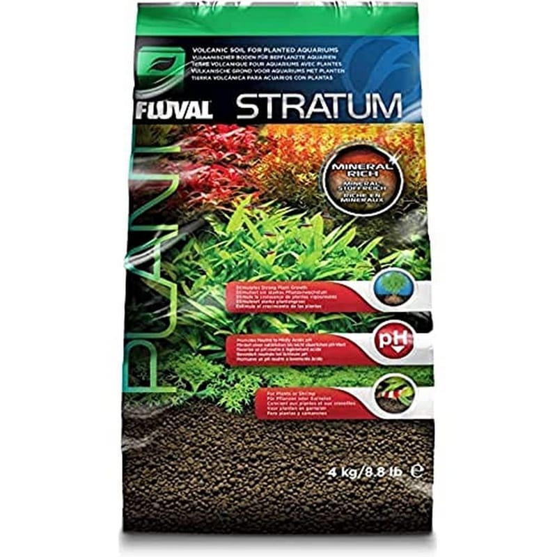 Fluval Plant and Shrimp Stratum Aquarium Planting Substrate, Brown, 4 kg