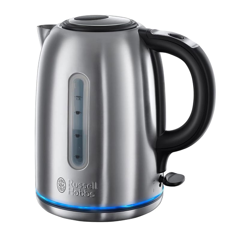 Russell Hobbs Brushed Stainless Steel Electric 1.7L Cordless Kettle, Quiet & Fast Boil 3KW (20460)
