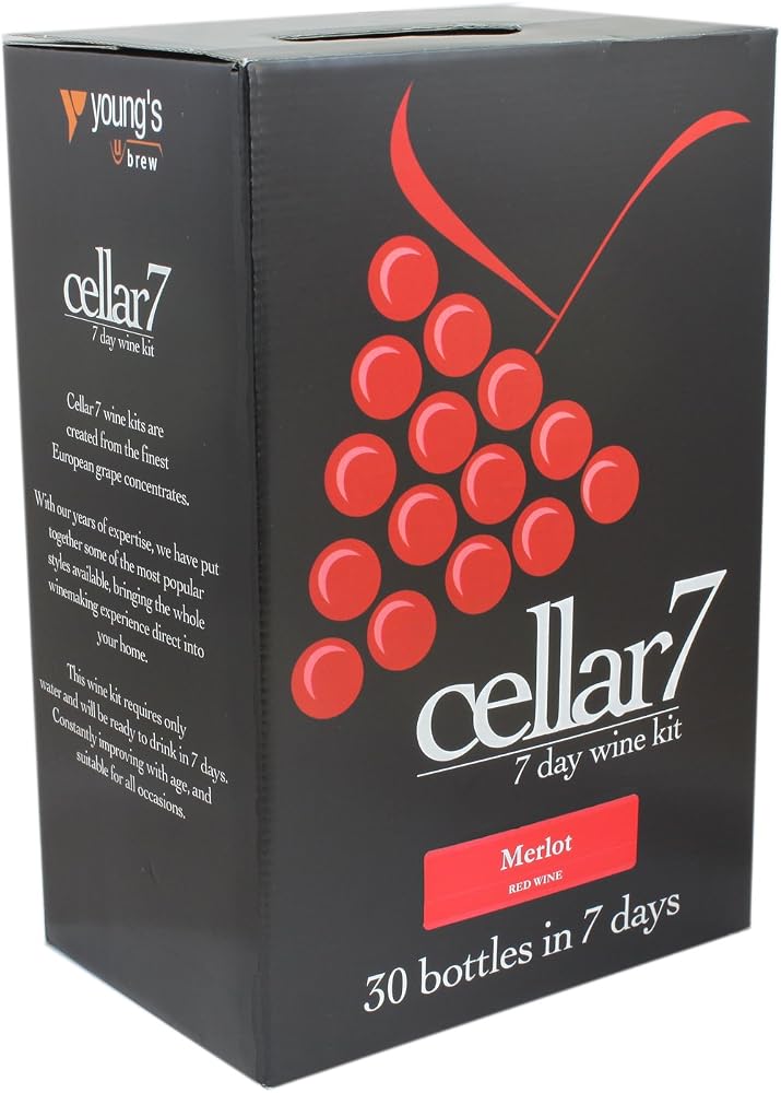 Cellar 7 Merlot 30 Bottle Red Wine Making Kit