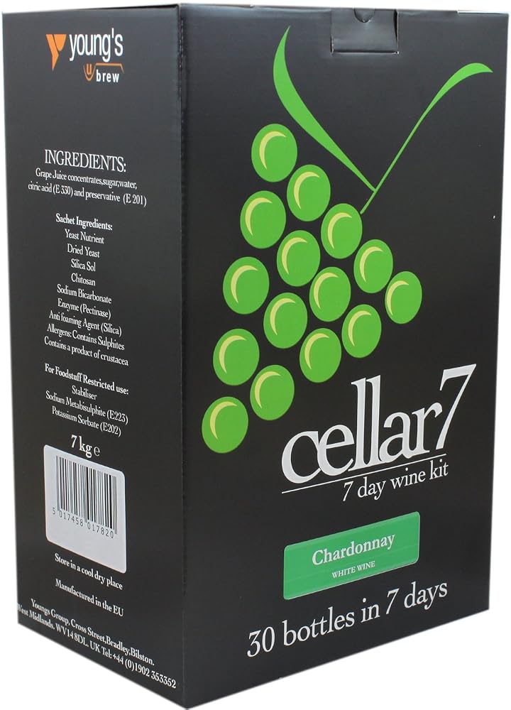 Cellar 7 Chardonnay 30 Bottle White Wine Making Kit