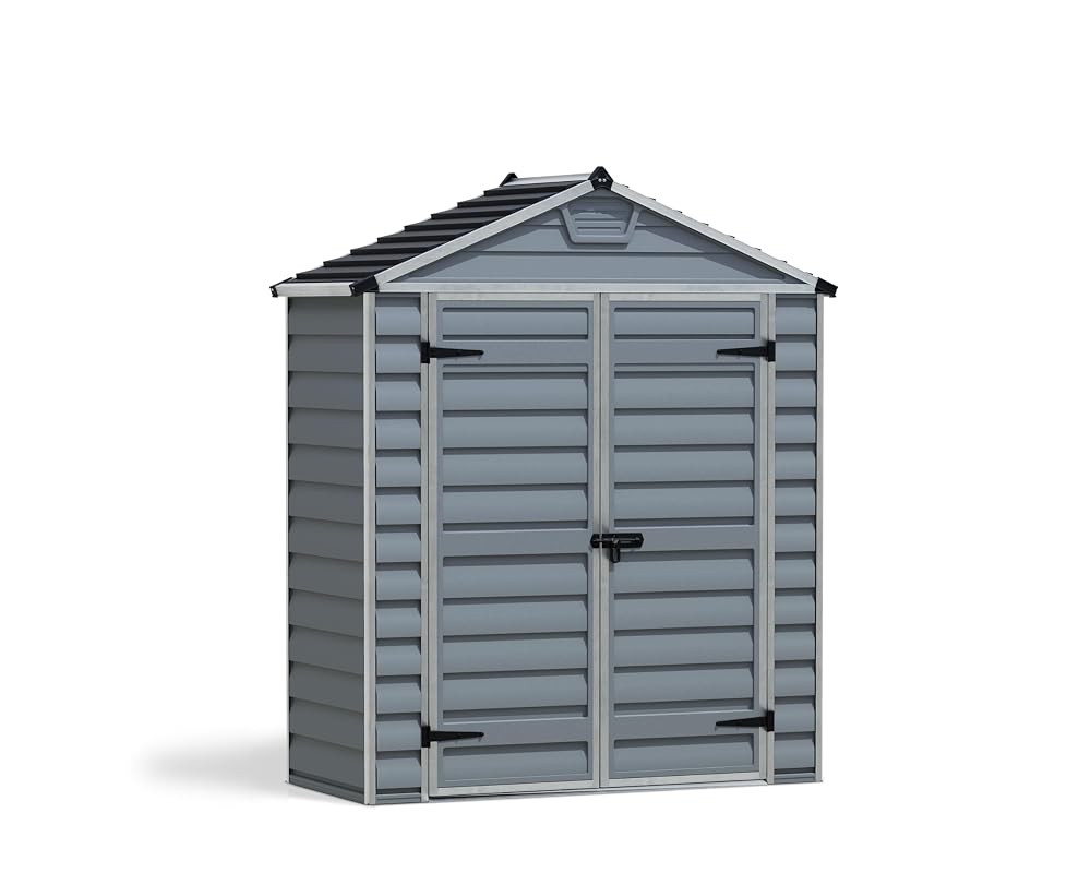 Palram Canopia SkyLight Shed 6x3, Durable Storage, Amber