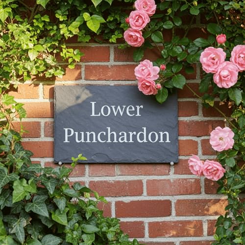 Personalised Slate House Sign 25cm x 18cm – Premium House Name Plaque, Engraved Luxury Natural Slate, Made in Britain