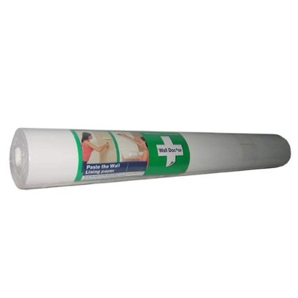 Superfresco Wall Doctor Paste the Wall Paintable Lining Paper Wallpaper, White Plain