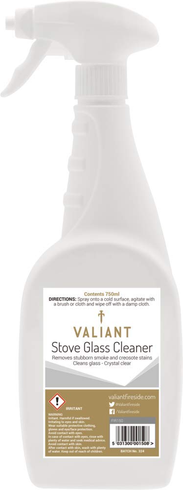 Valiant Log Burner Stove Glass Cleaner, 750ml (FIR150), Lime Green