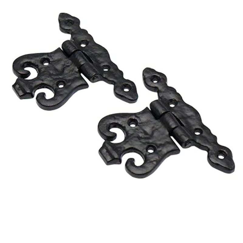 Merriway BH01788 Door Hinge, 110mm (4.1/2 Inch), Black Antique, Pack of 2