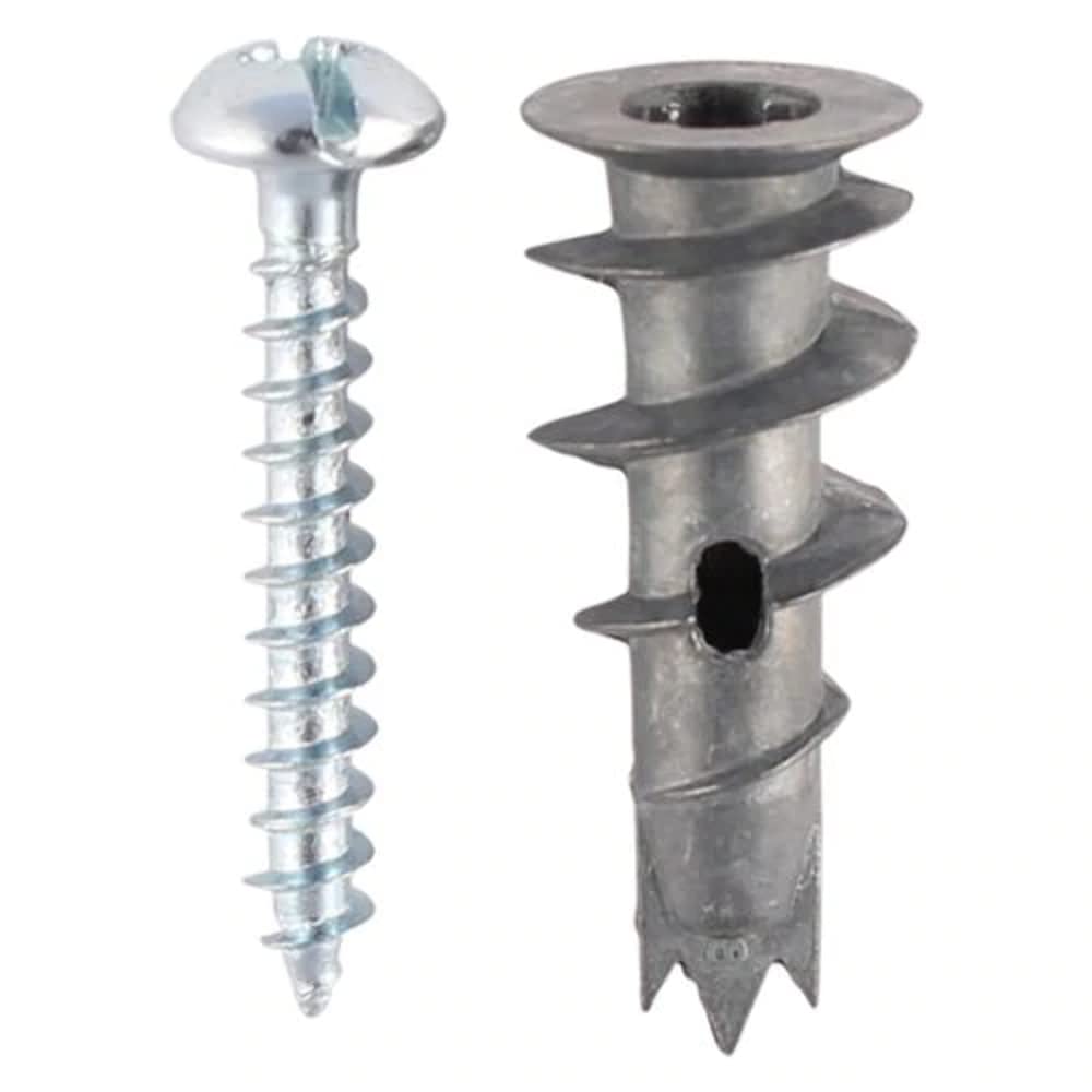 TIMCO Plasterboard Metal Speed Plugs & Screws, Silver, 31.5mm