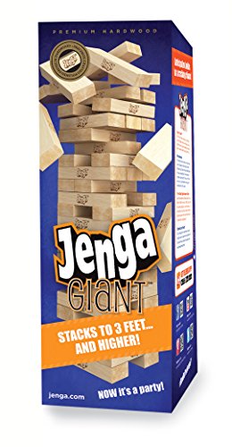 Jenga GIANT Premium Hardwood Game, Precision-Crafted Wood Blocks