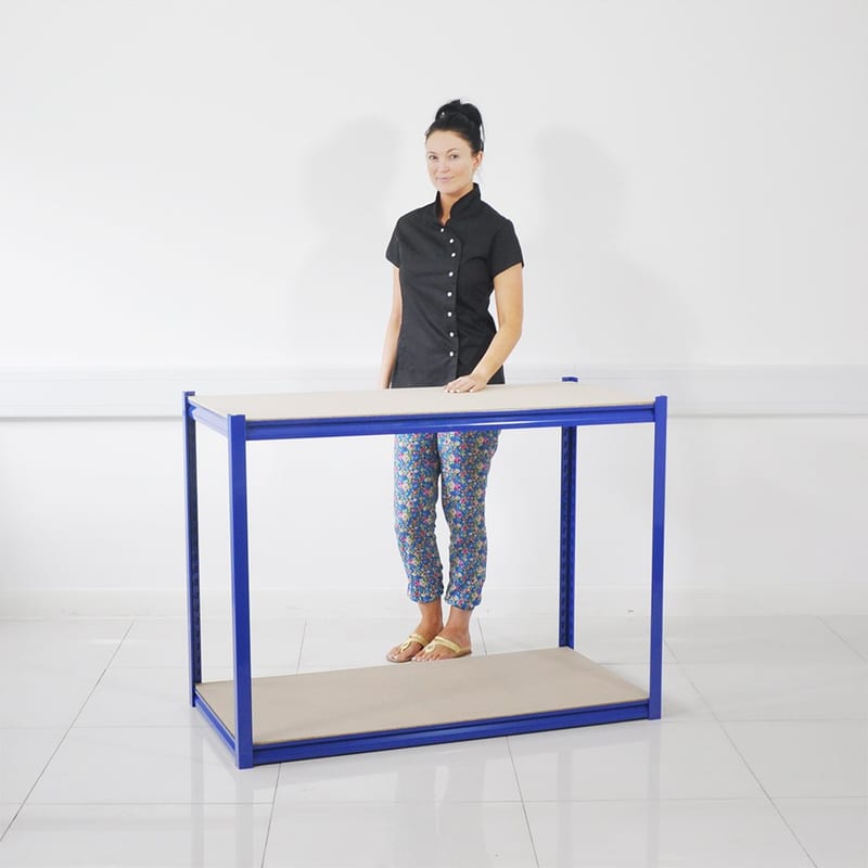 Heavy Duty Metal Workbench For Garage/Workshop Station, 250kg Load Capacity Per Shelf