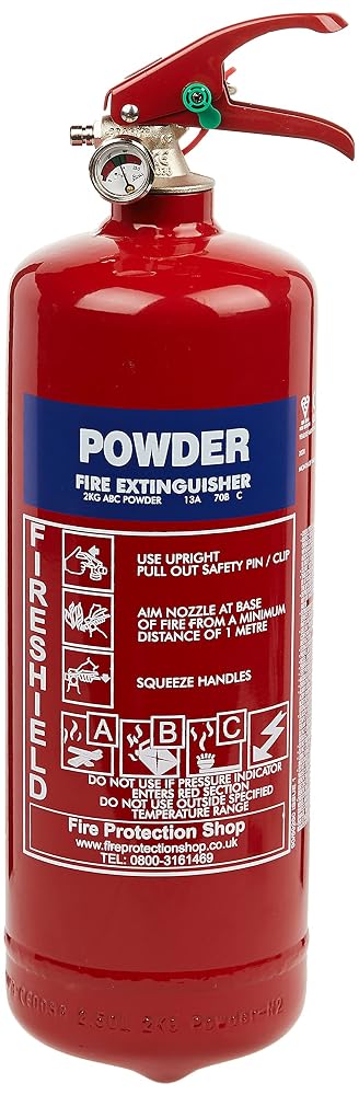 Multi Purpose Fire Extinguisher — 2KG ABC Dry Powder Extinguisher, FireShield PRO