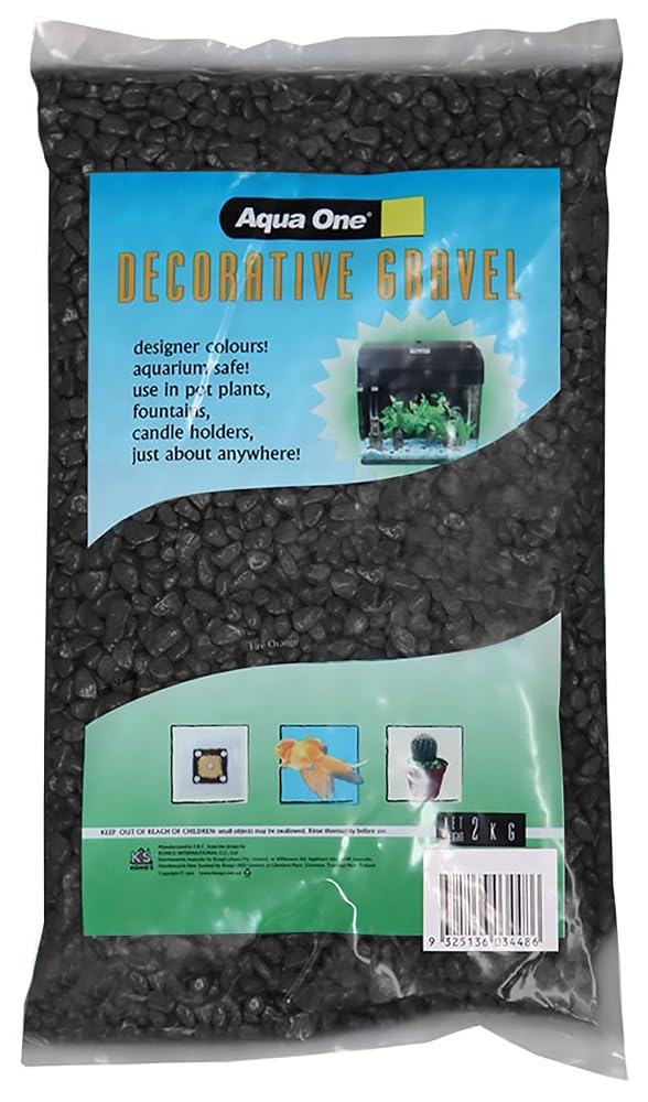 Aqua One Gravel, 2kg, 7mm, Black