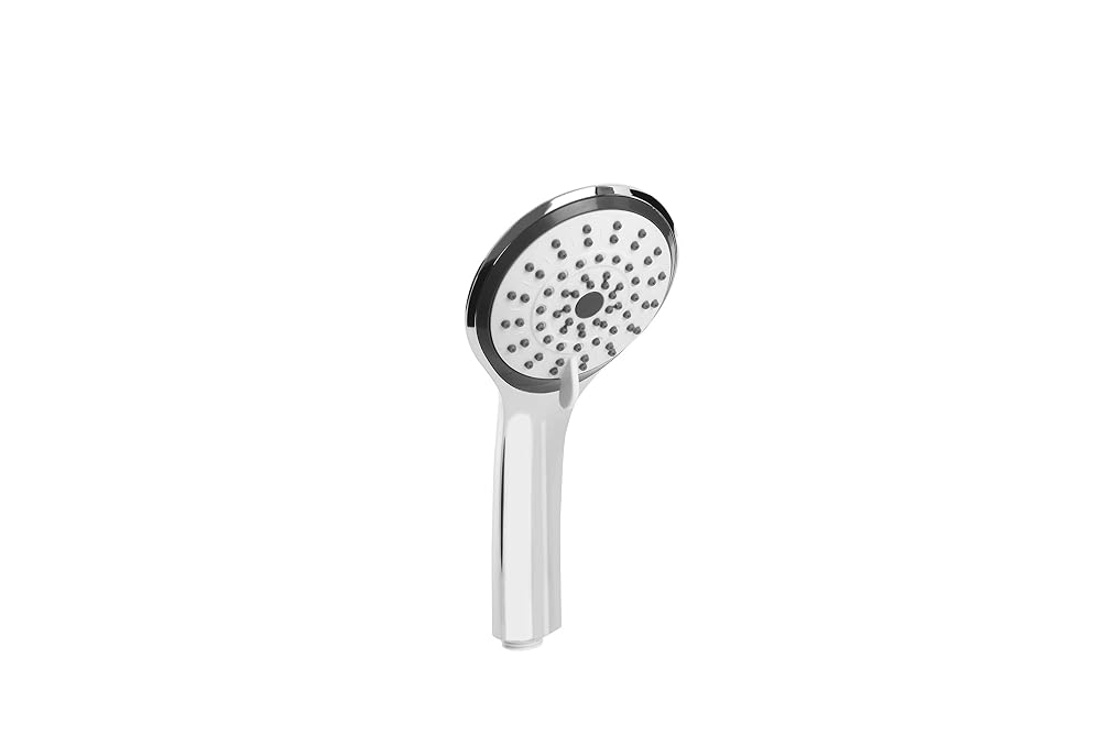 Bristan Evo Large 120mm Diameter 3 Mode Function Chrome Plated Shower Head Handset with Rub Clean Nozzles