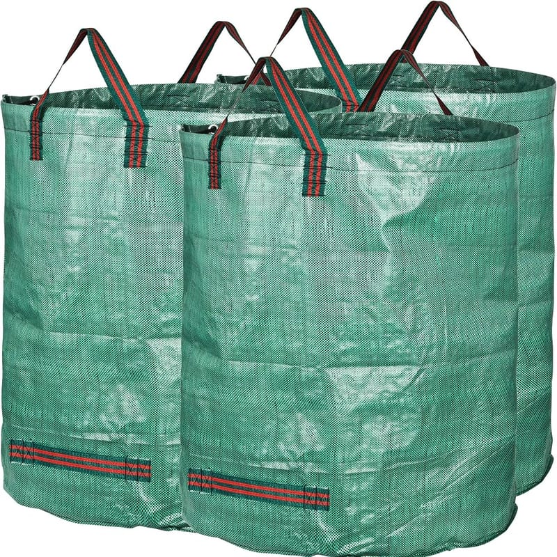 GardenMate Pack of 3 Large 300L PROFESSIONAL Garden Waste Bags, Heavy Duty Reusable Sacks (H84cm, D67cm)