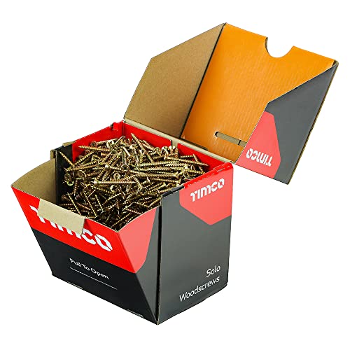 TIMCO C2 Strong-Fix Multi-Purpose Premium Countersunk Gold Woodscrews - 5.0 x 50 - Box of 200