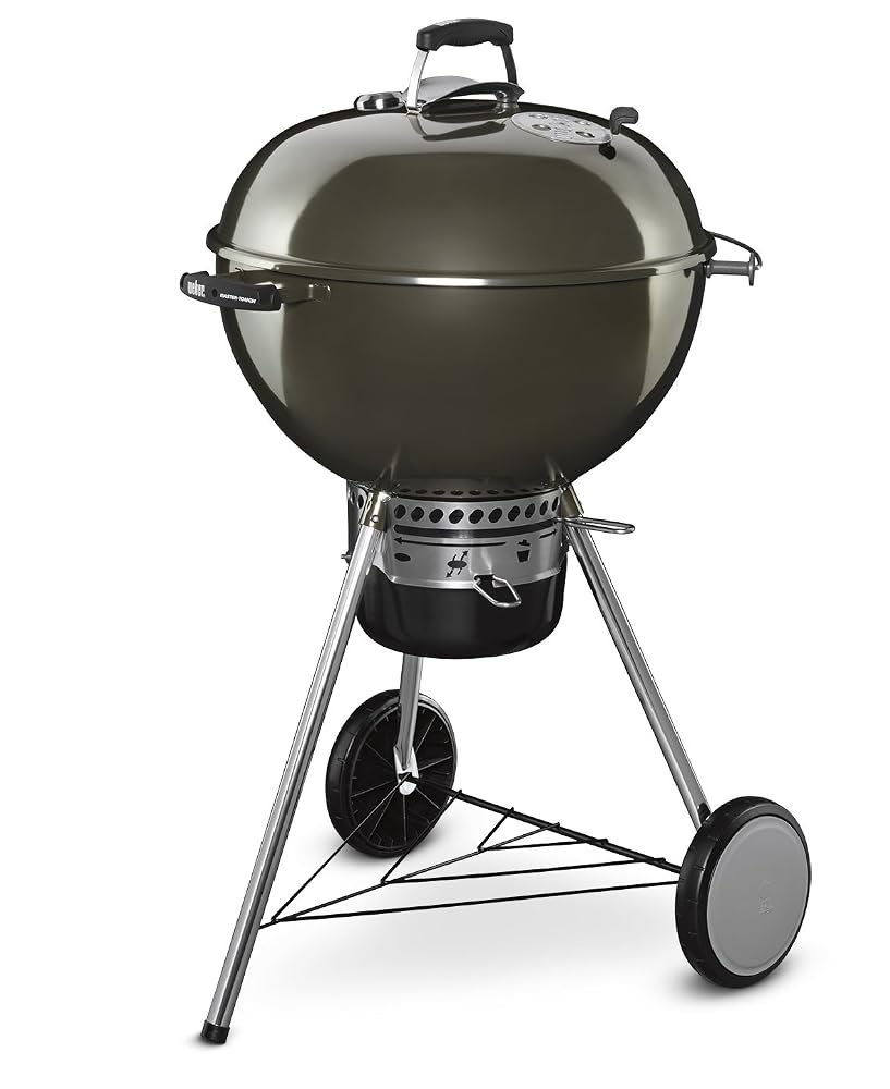 Weber 57cm Master-Touch Charcoal Kettle Barbecue BBQ, Grey Porcelain Enamelled Steel Bowl