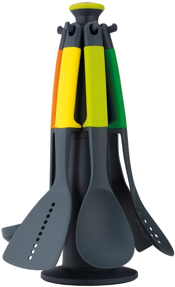 Joseph Joseph Elevate 6 piece Utensils set, Nylon heads heat resistant to 200 degrees, Multi-Colour
