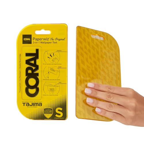 Coral 10321 Task Partner Wallpaper Kit with Paste Smoothing Brush and Tools for Wall Paper Hanging, 6 Piece Pack Set