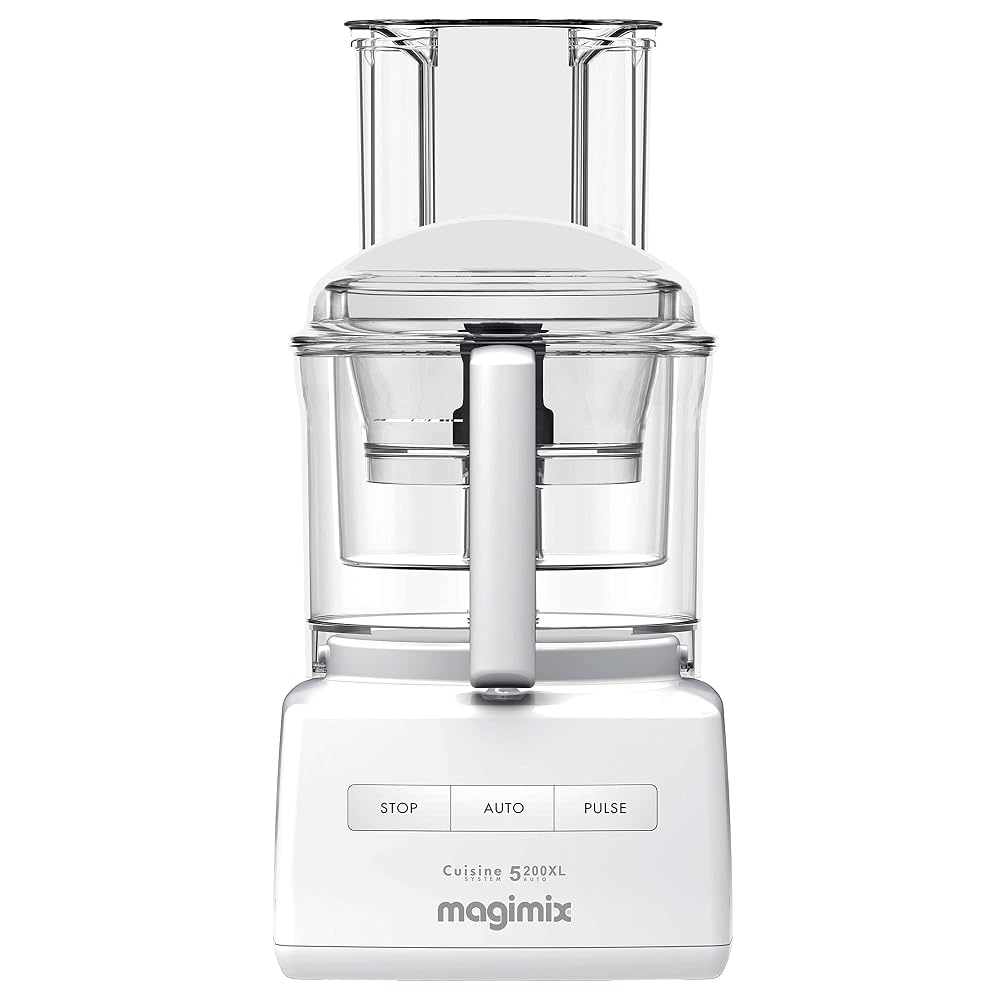 Magimix 5200XL Compact Food Processor, 3 ABS & BPA-Free Bowls, 3.7L Capacity, White (18590)