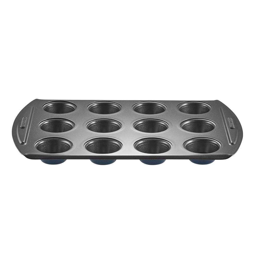 Lakeland Non-Stick 12 Hole Deep Bun Tin for Muffins and Cupcakes, Sure Grip Handles