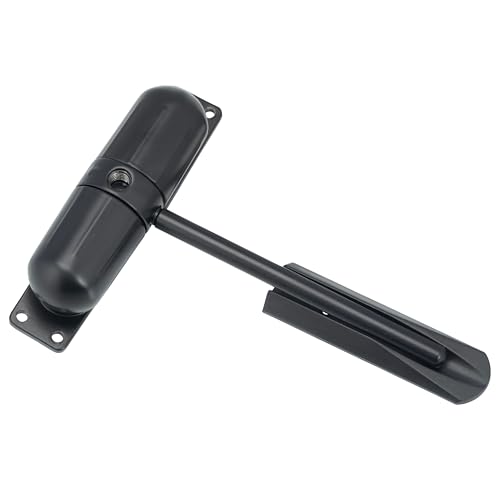 Burg Wachter Spring Loaded Adjustable Auto Closing Door Closer - Home & Commercial – Black