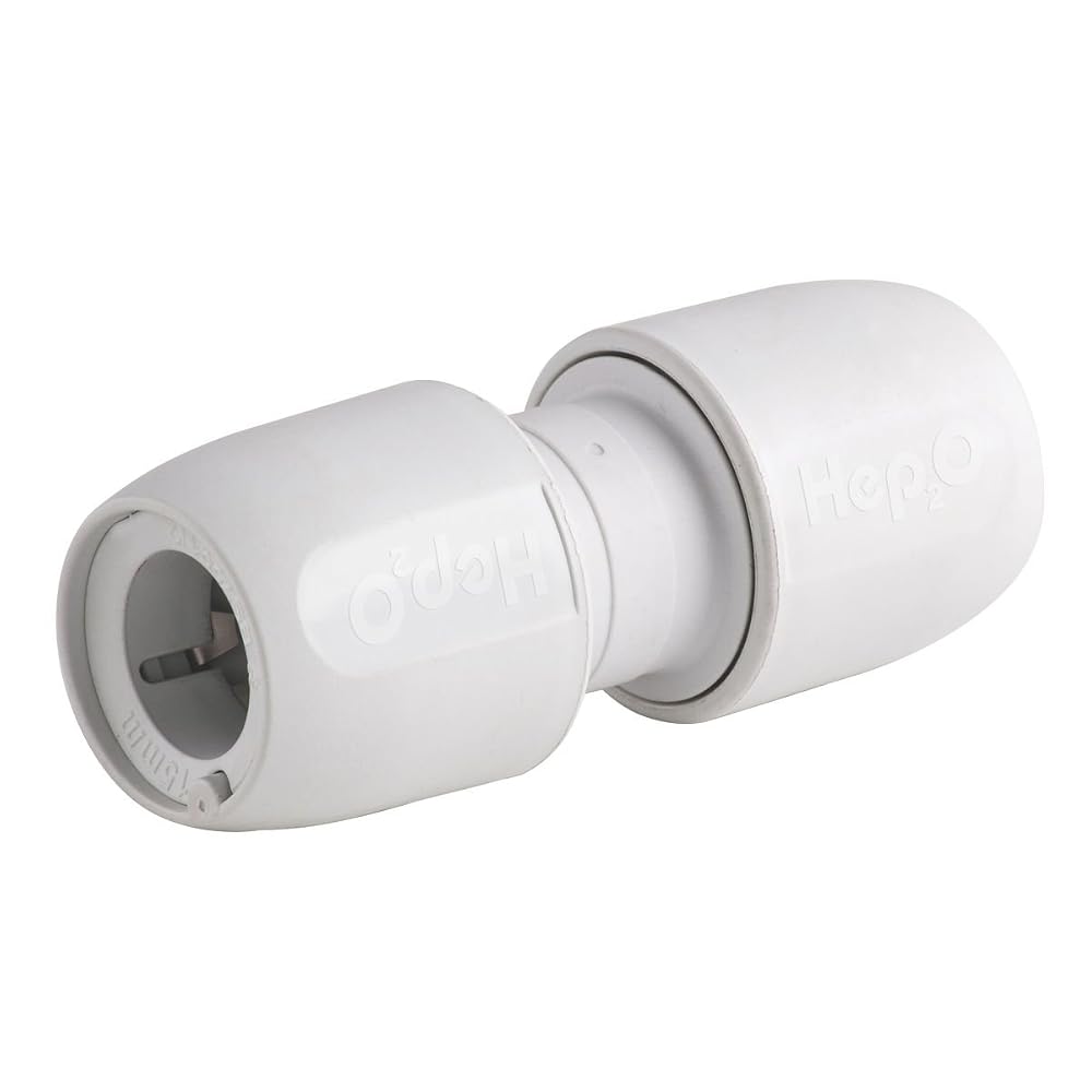 Hep2O HD1/15W Push-Fit Straight Connector 15mm, Pack of 10