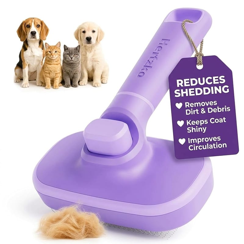 Hertzko Self Cleaning Slicker Brush for Dogs and Cats