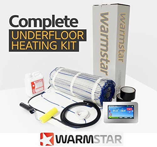 WarmStar Electric Underfloor Heating Mat Kit + Thermostat, 100W/m²