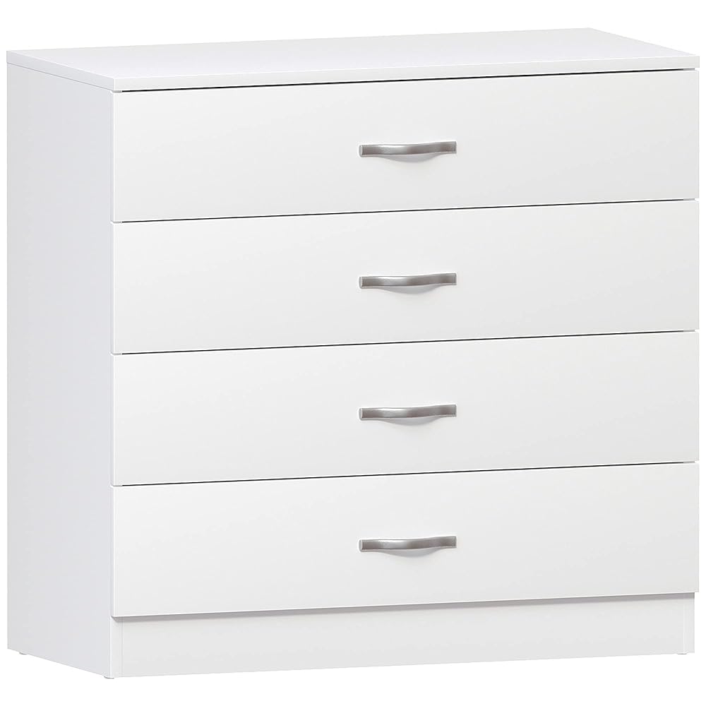 Vida Designs White Chest of Drawers, 4 Drawer