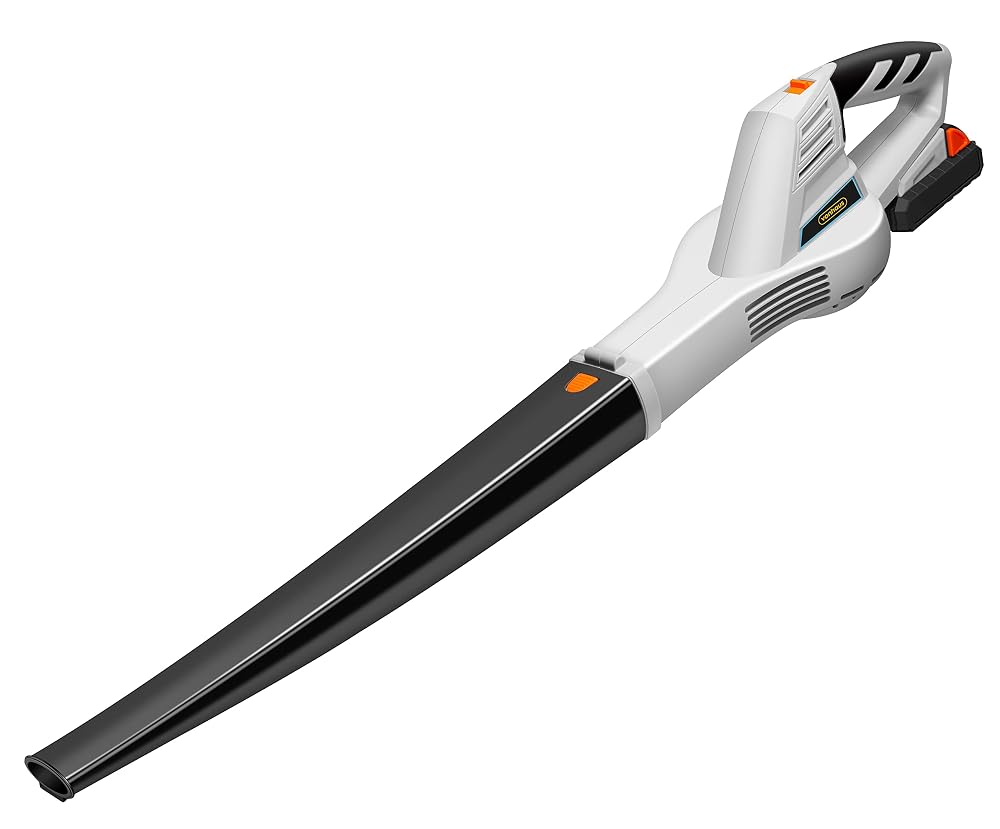 VonHaus Leaf Blower Cordless 20V G-Series, w/Battery & Charger, Portable, Lightweight, Electric Garden Leaves Blaster for Patios, Gutters, Driveways, Detachable Chute, Soft Grip Handle
