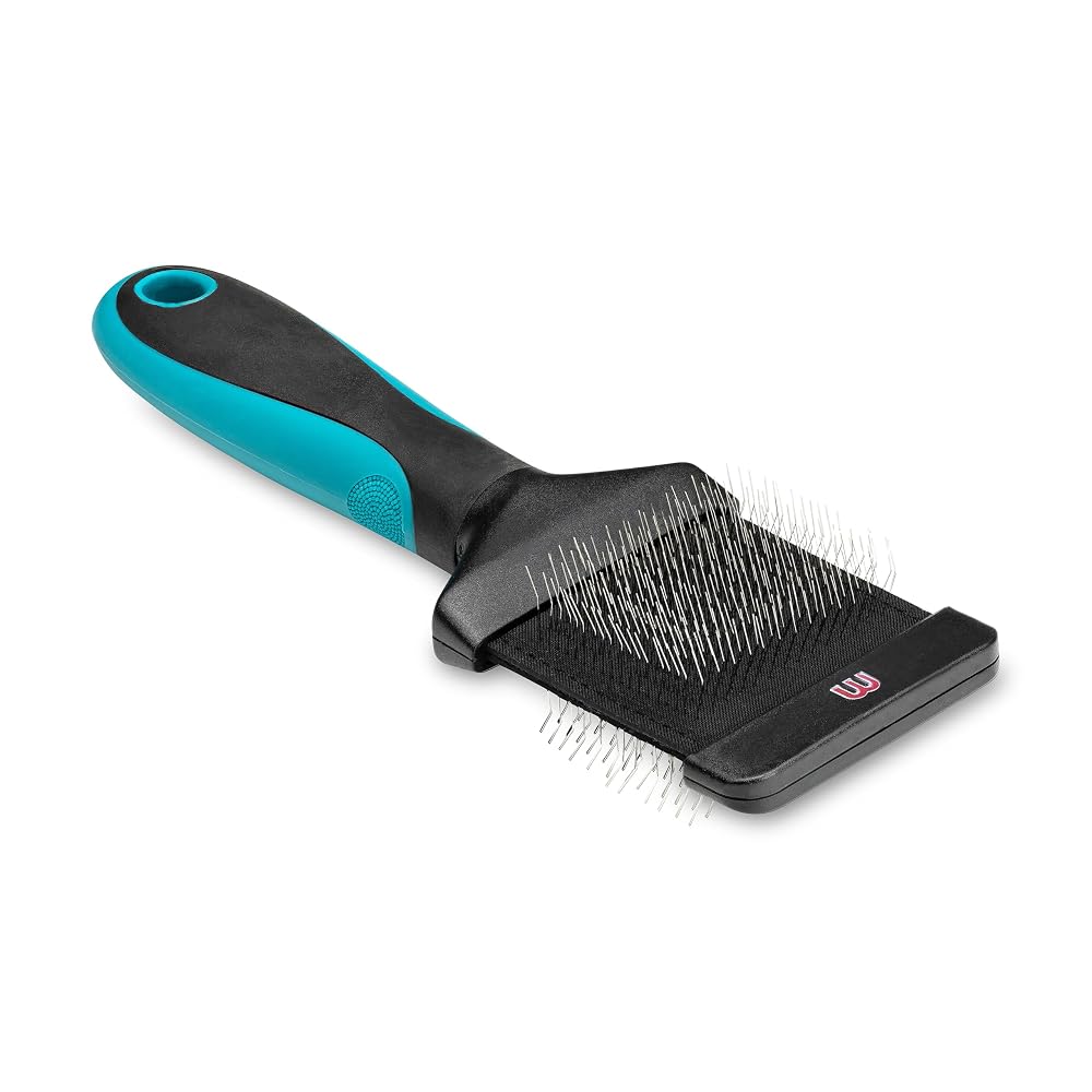 Mikki Dog, Cat Pro Slicker Brush - Remove Knots, Tangles and Moulted Hair, 2 Sided