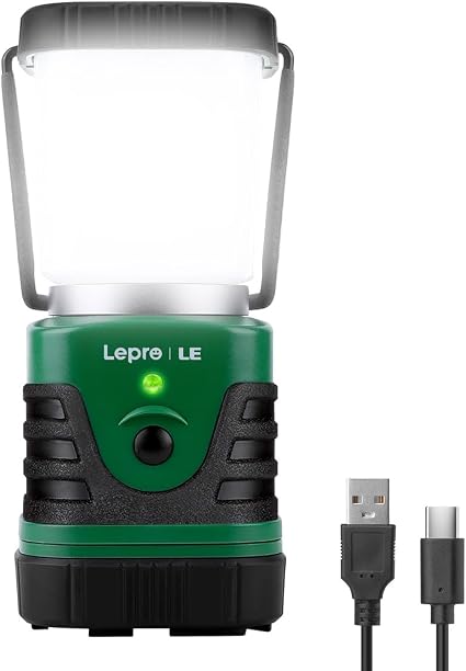 LE Camping Light Rechargeable, 1000lm Camping Lantern, Warm & Cool Light | 4400mAh Power Bank, Type-C USB Charging, Super Bright Dimmable Tent Light, Emergency Rechargeable Lantern for Power Cuts