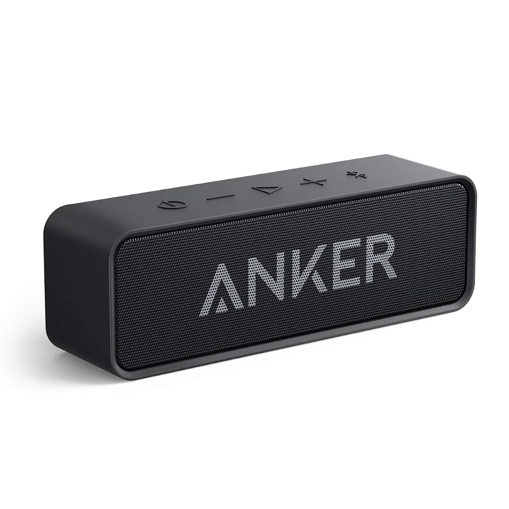 Anker Soundcore Bluetooth Speaker Upgraded Version with 24H Playtime, IPX5 Waterproof, Stereo Sound, 66ft Bluetooth Range, Built-In Mic