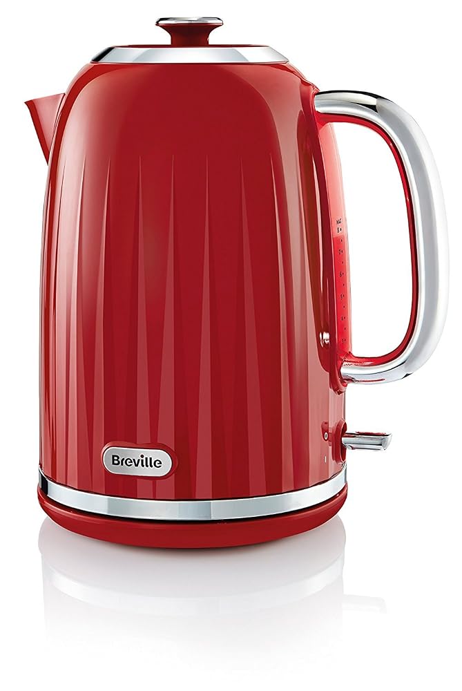 Breville Impressions Electric Kettle, 1.7 Litre, 3kW Fast Boil, Red (VKT006)