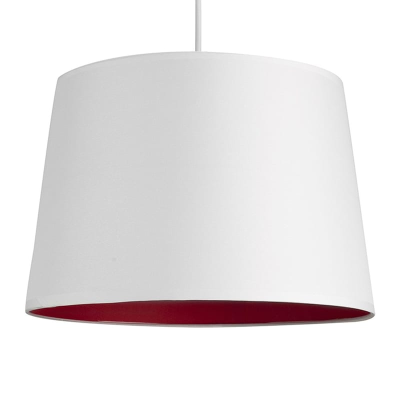 MiniSun Modern White & Red Tapered Ceiling Pendant Light Shade
